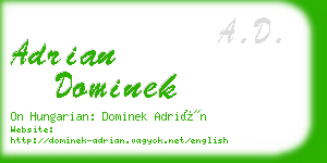 adrian dominek business card